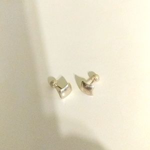 Real Silver Square Earrings